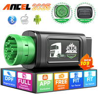 ANCEL HD120 Bluetooth Heavy Duty Truck Scanner All System D.P.F Regen Diesel Truck Scan Diagnostic Tool for Volvo International