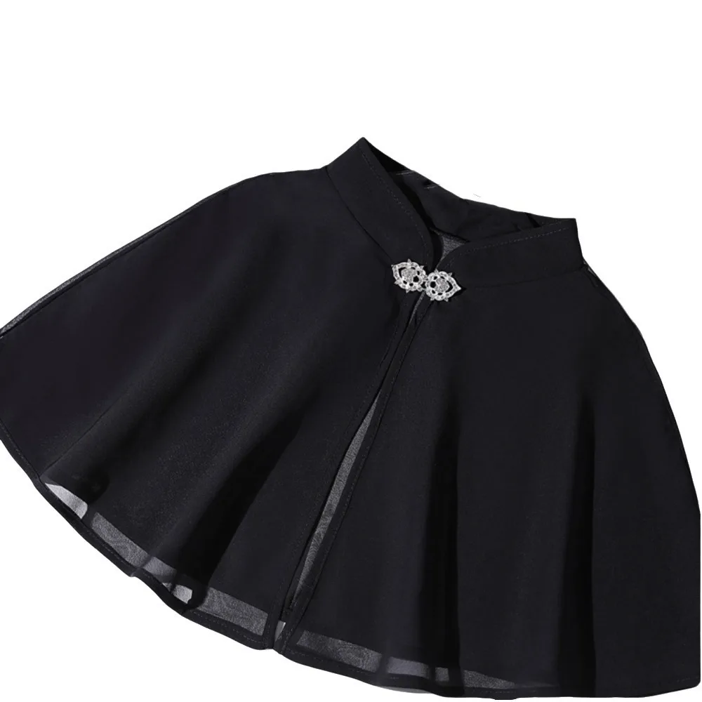 

Chiffon Bride Wedding Dress Shawl Solid Color Rhinestone Buckle Evening Dresses Scarves Formal Wrap Cheongsam Cape Cosplay