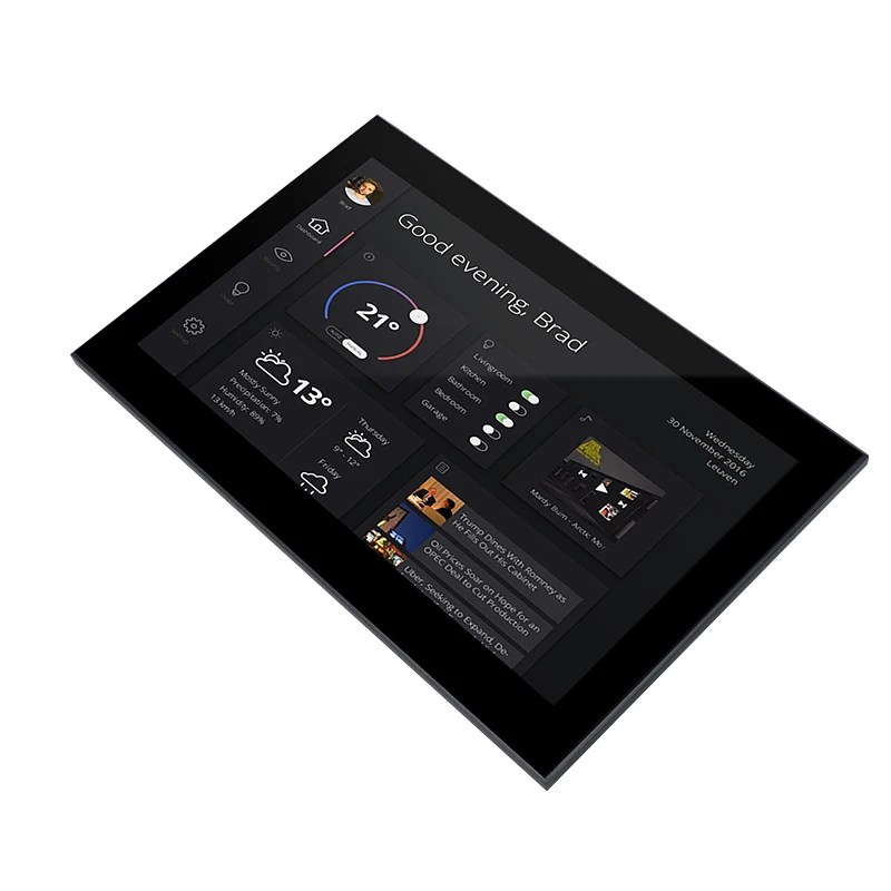WiFi Switch Smart Home 14 Inch Control 4 Touch Control Panel Domotica Smart Home Automation System RK3568 CNC Metal Dashboard