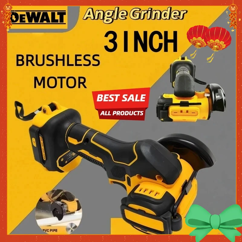 

Аккумуляторная мини-угловая шлифовальная машина DeWALT 3 дюйма, электрический инструмент для полировки и резки, совместимый с аккумулятором DeWALT 20В