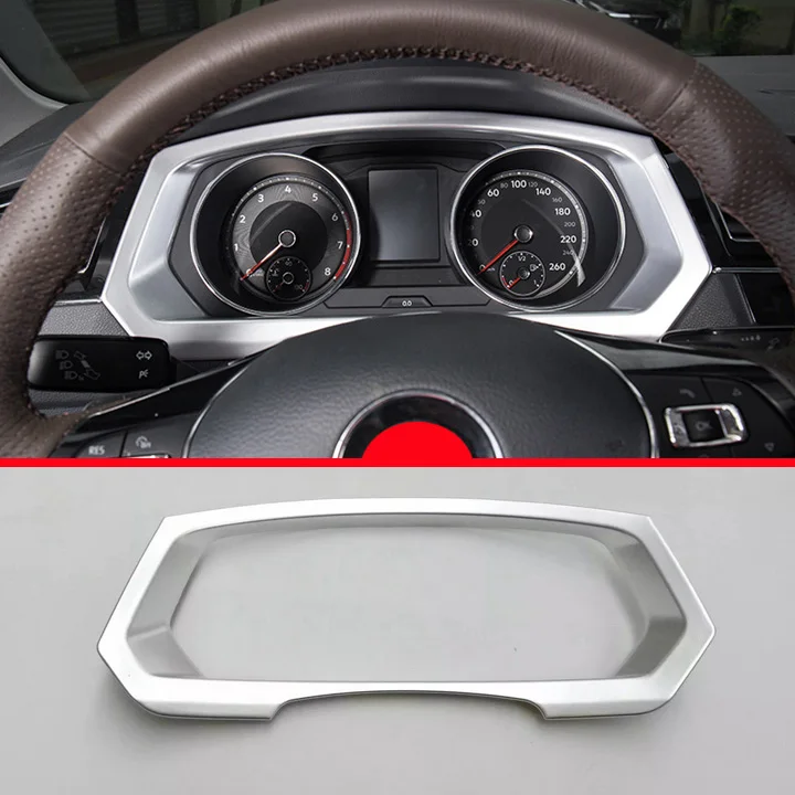 

ABS Pearl Chrome Interior Instrument Panel Around trim Cover For Volkswagen VW TIGUAN L 2017 2018 Car Accessories Stickers W4