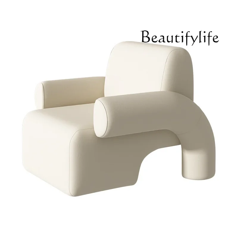 Nordic simple sofa small apartment living room bedroom lazy leisure chair creative special-shaped armchair