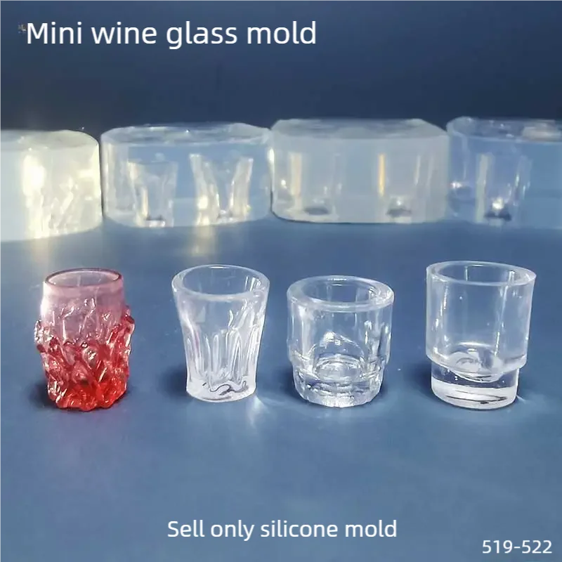 

DIY Handcraft Mini wine glass mold Epoxy Resin Mold Food Play Miniature Pinching Mould Epoxy Resin Mold UV Resin Moldse