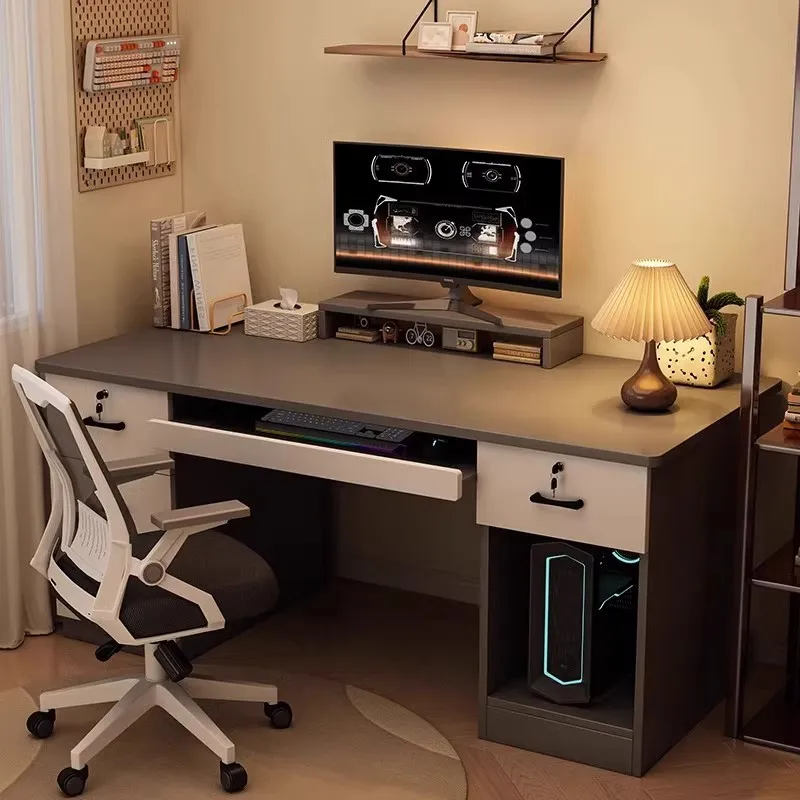 

Computer Desk Desktop Home Bedroom Simple Desk Workbench Locked Desk Single Staff Office