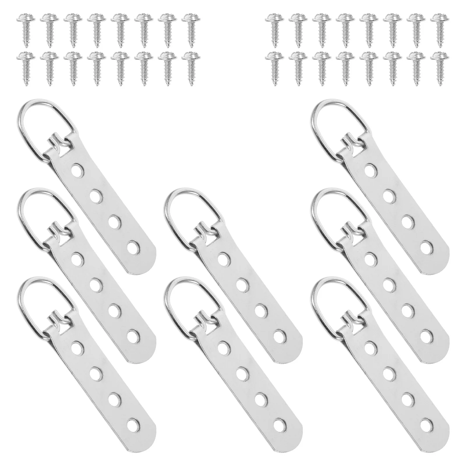 8 قطعة إطار الصورة معلقة الأجهزة D-حلقة مسامير العيينة المعدنية مسامير للخشب البلاستيك إطارات معدنية الثقيلة صورة الشماعات