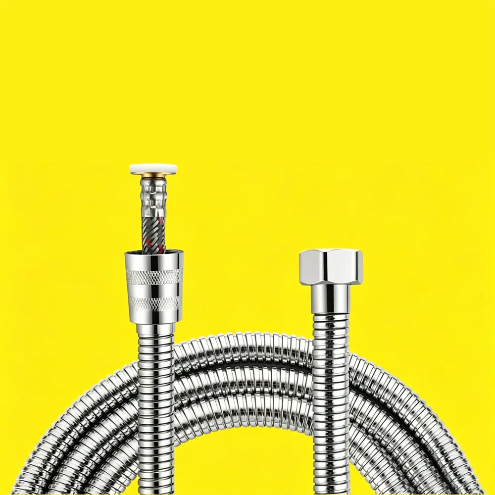 1.0/1.5/2.0/2.5/3.0M Flexible Shower Hose Long Bathroom Shower Pipe Extension Water Pipe Pull Pipe Bathroom Accessories