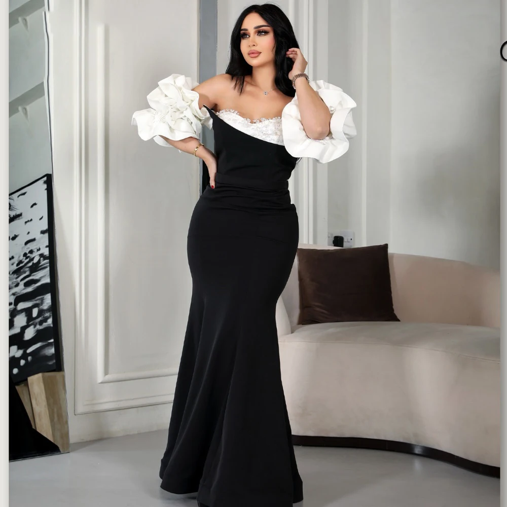 

Epoch 2024 Evening Dress فساتين مناسبة حسب الطلبTrumpet Sweetheart Floor-Length Elegant Puff Sleeve Prom Gown For Sexy Women