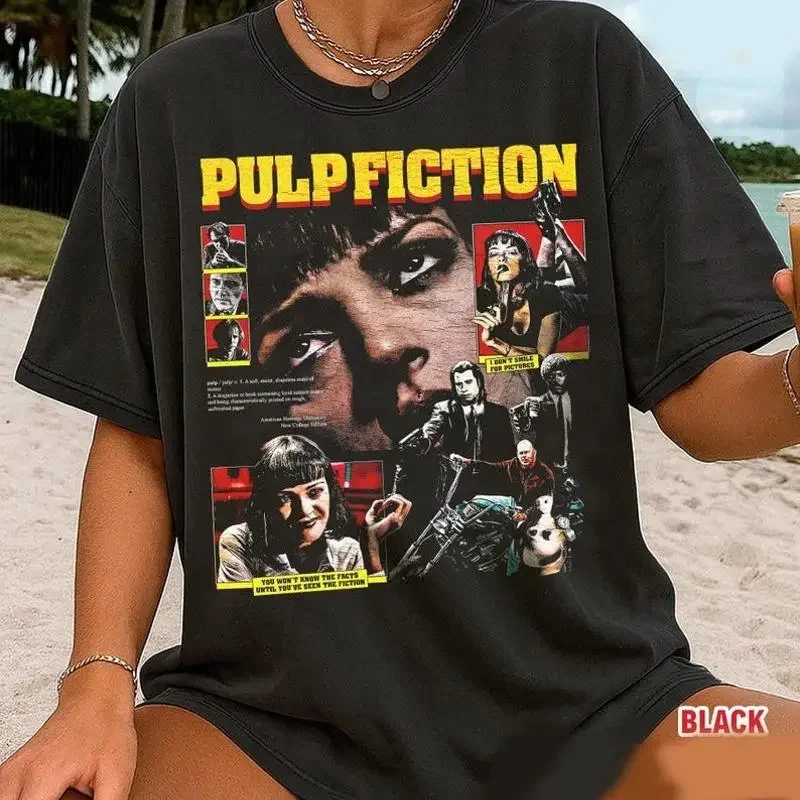 ヴィンテージ-パルプ・フィクション-tシャツ、クエンティン・タランティーノ-映画-tシャツ、ギフト
