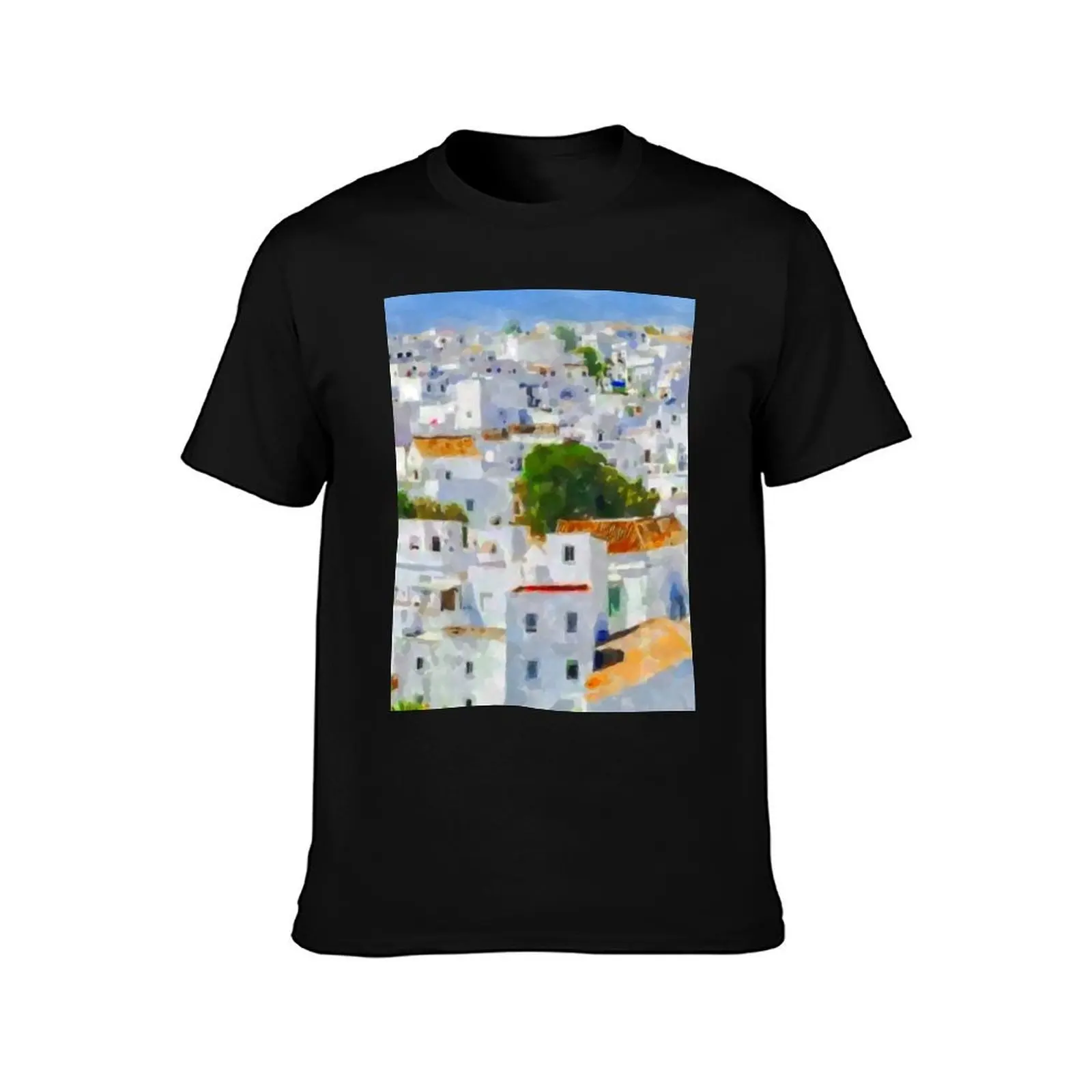 White Village of Andalusia T-Shirt aesthetic clothes plus size tops mens graphic t-shirts pack