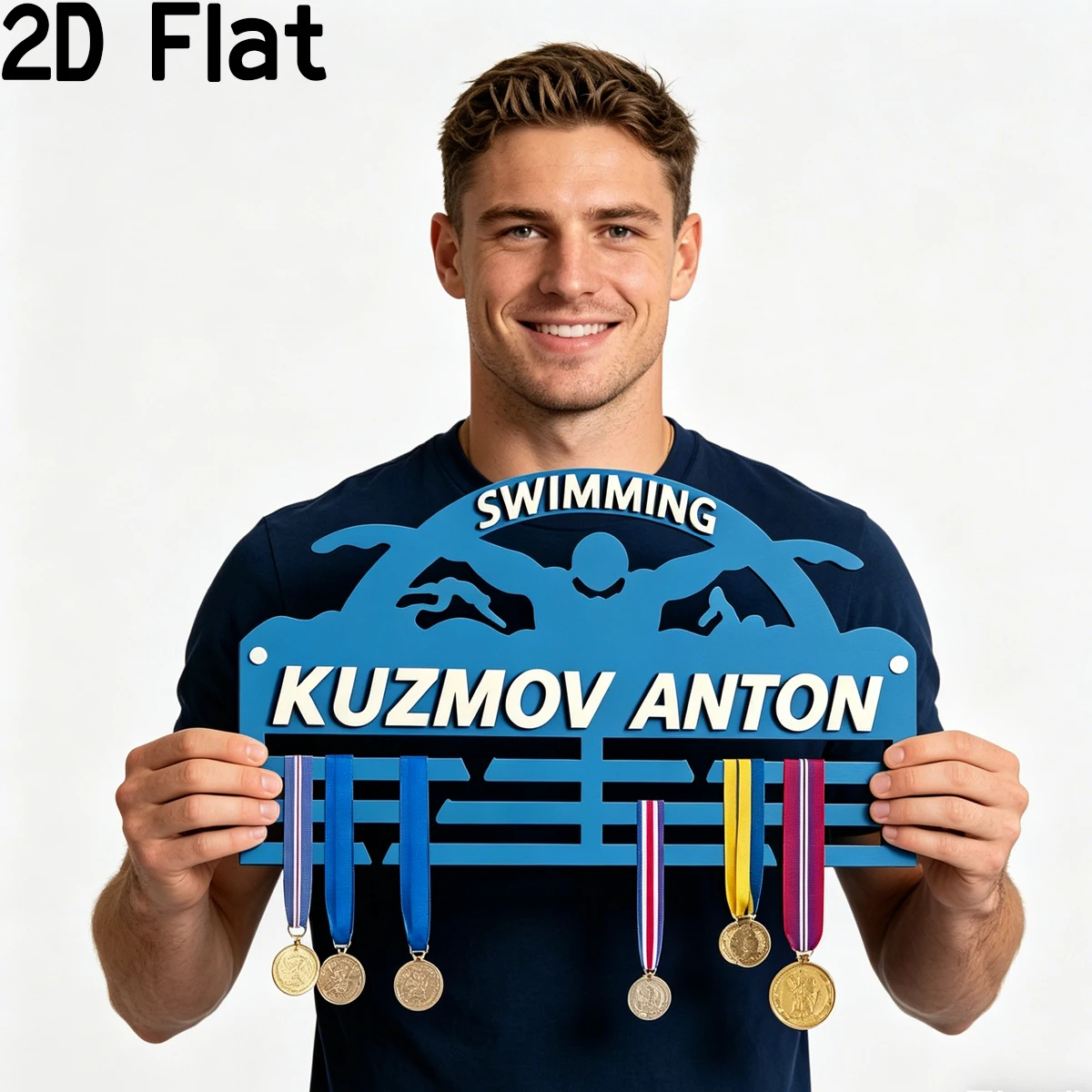 1Pc Custom swimming Wooden Medal Holder,Home Room Wall Decor,Sports Records Award Storge,Ideal Birthday Wedding Match Gift