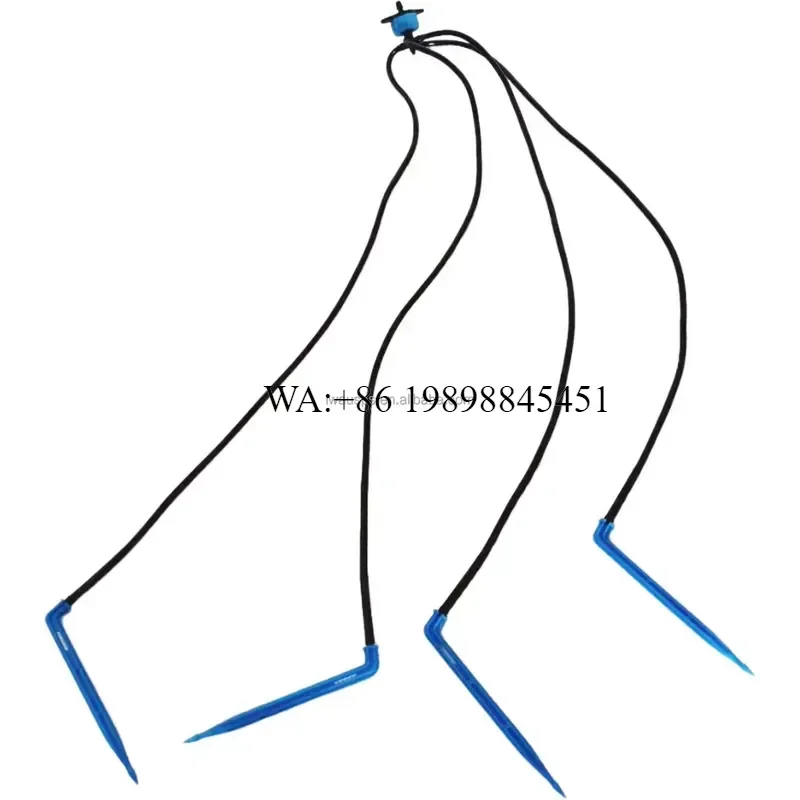 WMWMNU 4 Way Bend Drip Arrow 8L Pressure Compensating Dripper Emitter for Greenhouse Micro Drip Irrigation System Kits