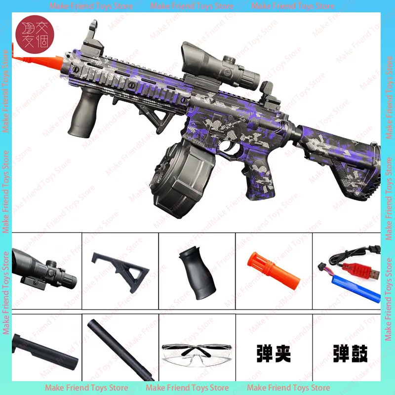 M416 Elektrisch speelgoedpistool Automatisch Rapid-Fire Oplaadbaar Kids Blaster Gel Ball Gun Outdoor Battle Toy War Game Kinderen Gift