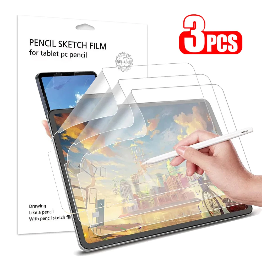 Paper Screen Protector Film For iPad Pro 11 2024 M4 A2837 Pro 13 Matte Painting For iPad Air 6 11 13 2024 Air 11 2024 M2 A2899