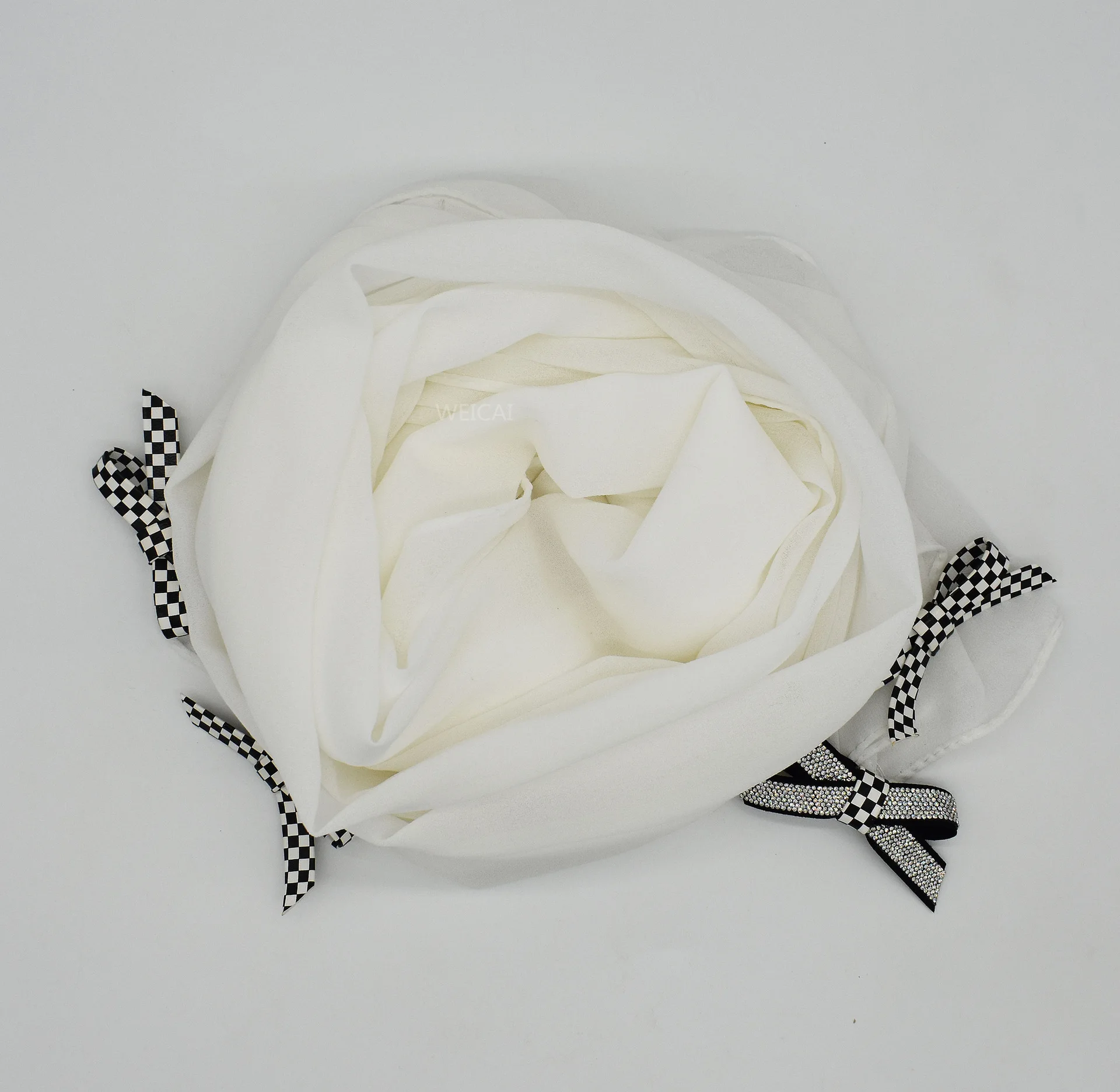 70*170CM Women’s Hijabs With Elegant Chiffon Turban Hand-sewn bow Scarf New Style Bubble Headcover Scarves Muslims Women
