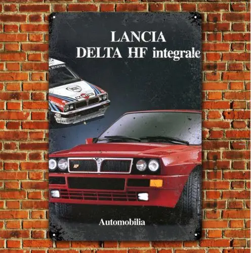 Lancia Integrale Car Metal Poster - Garage Tin Sign (Size 20x30cm, 8x12in)Tin sign (8x12 inch)