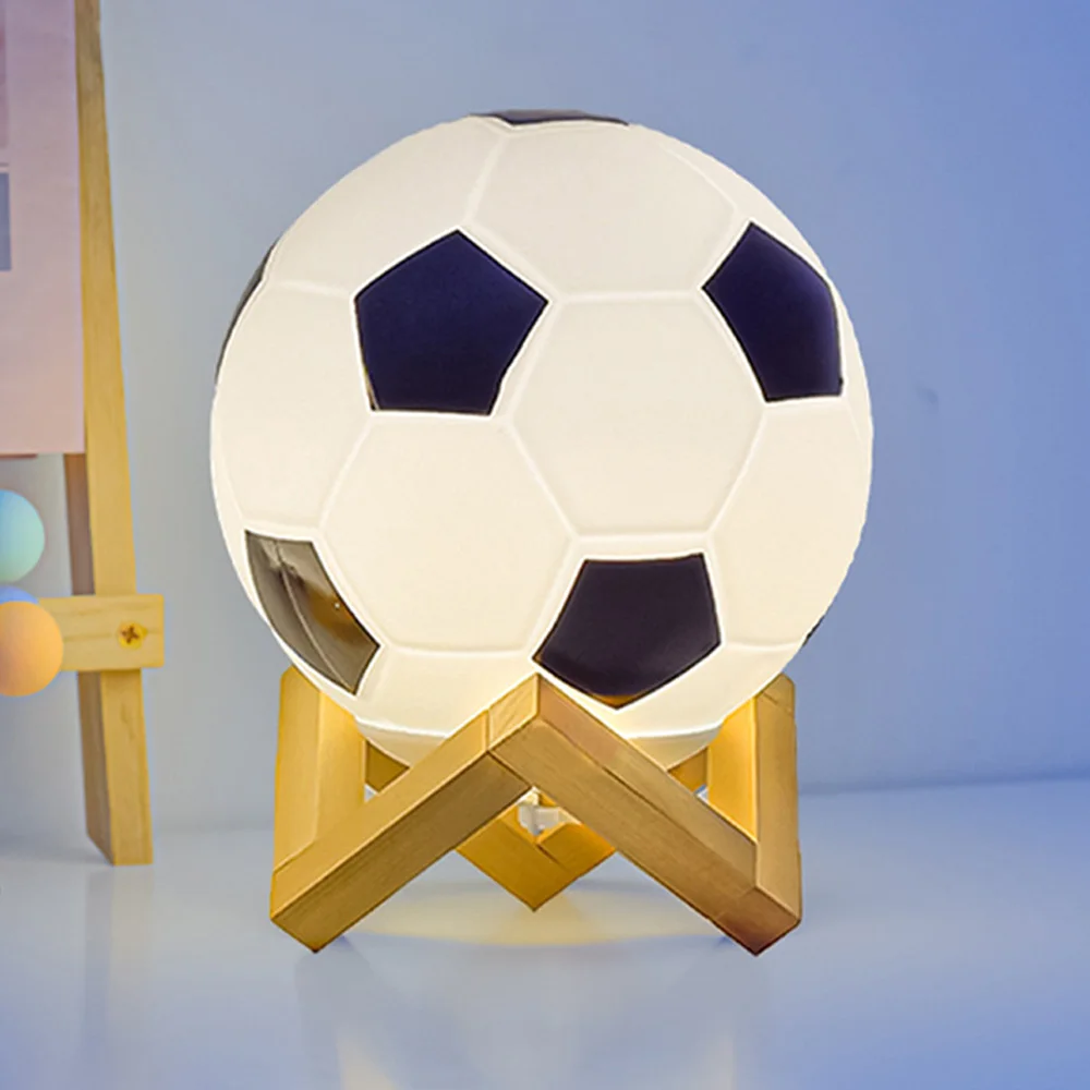 Futebol 3D LED Night Light, Mesa Criativa, Lâmpadas de Ilusão Óptica, Decoração de Casa, Natal e Presentes de Aniversário