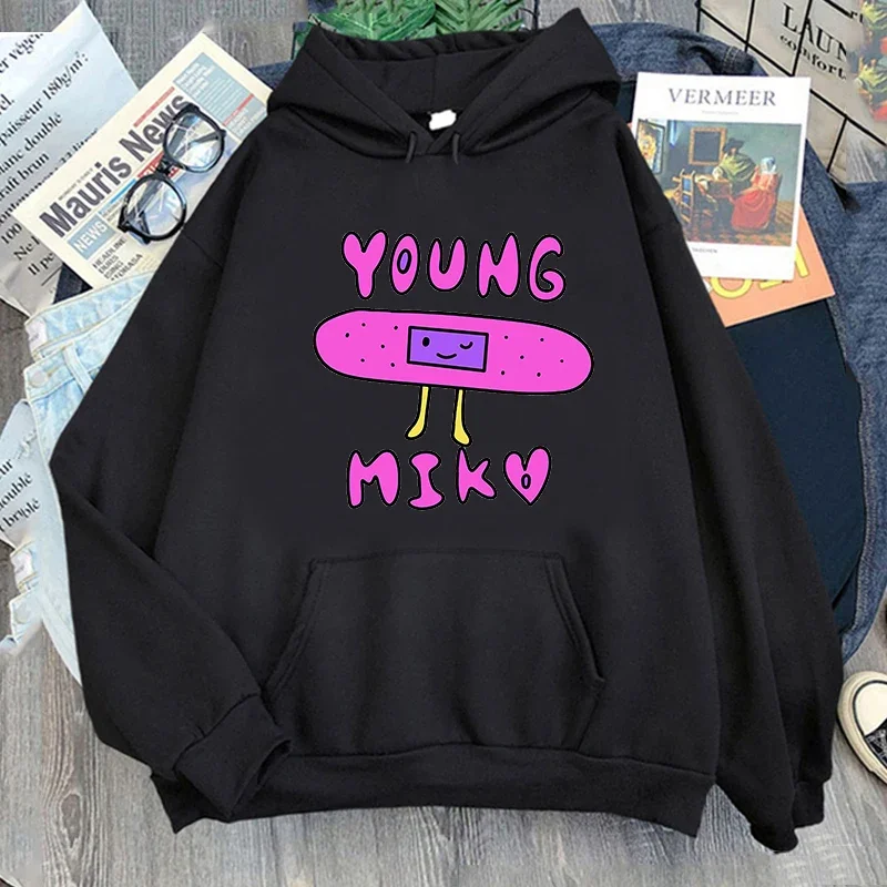 

Худи Young Miko 2024, женские толстовки в винтажном стиле, милый худи с мультяшным рисунком, осенняя модная флисовая одежда, оверсайз, с длинным рукавом, Cl