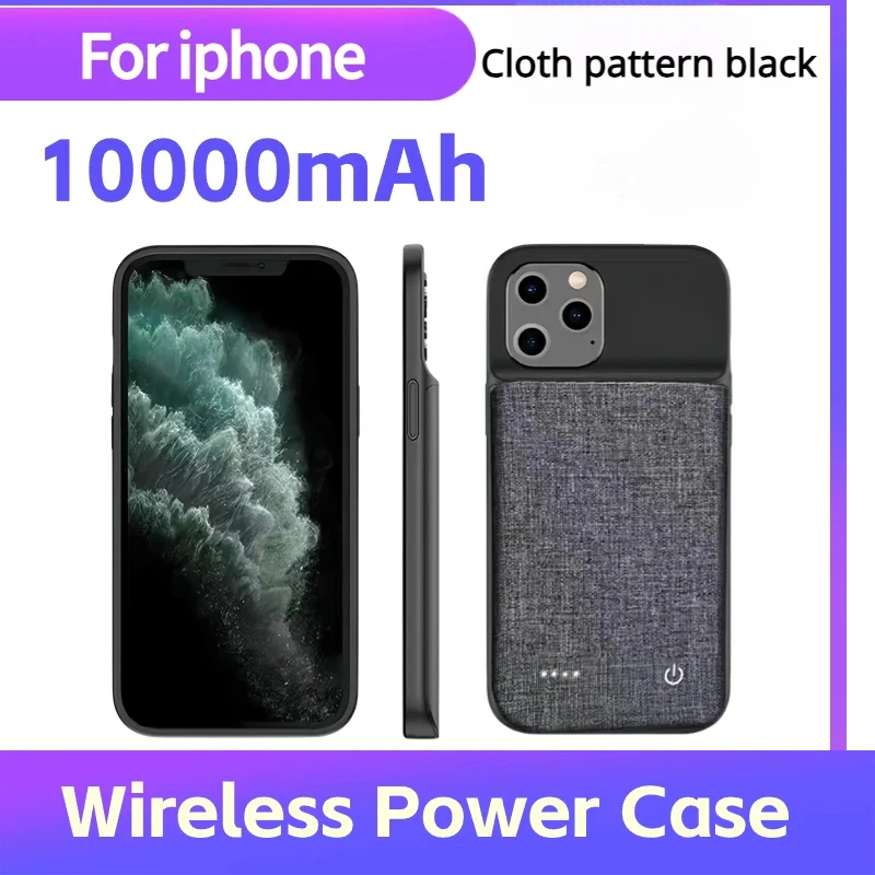 

10000mAh Battery Charger Case for IPhone 11 12 13 14 Pro Max XR XS Max Mini Portable Power Bank Charging Cover Back Clip Battery