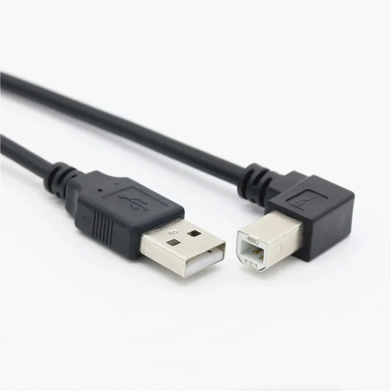 Wpisz męska do typu B męski 90 stopni w górę i w dół i w lewo i prostopadły kabel USB 2.0 do skanera, drukarki 50cm 150cm