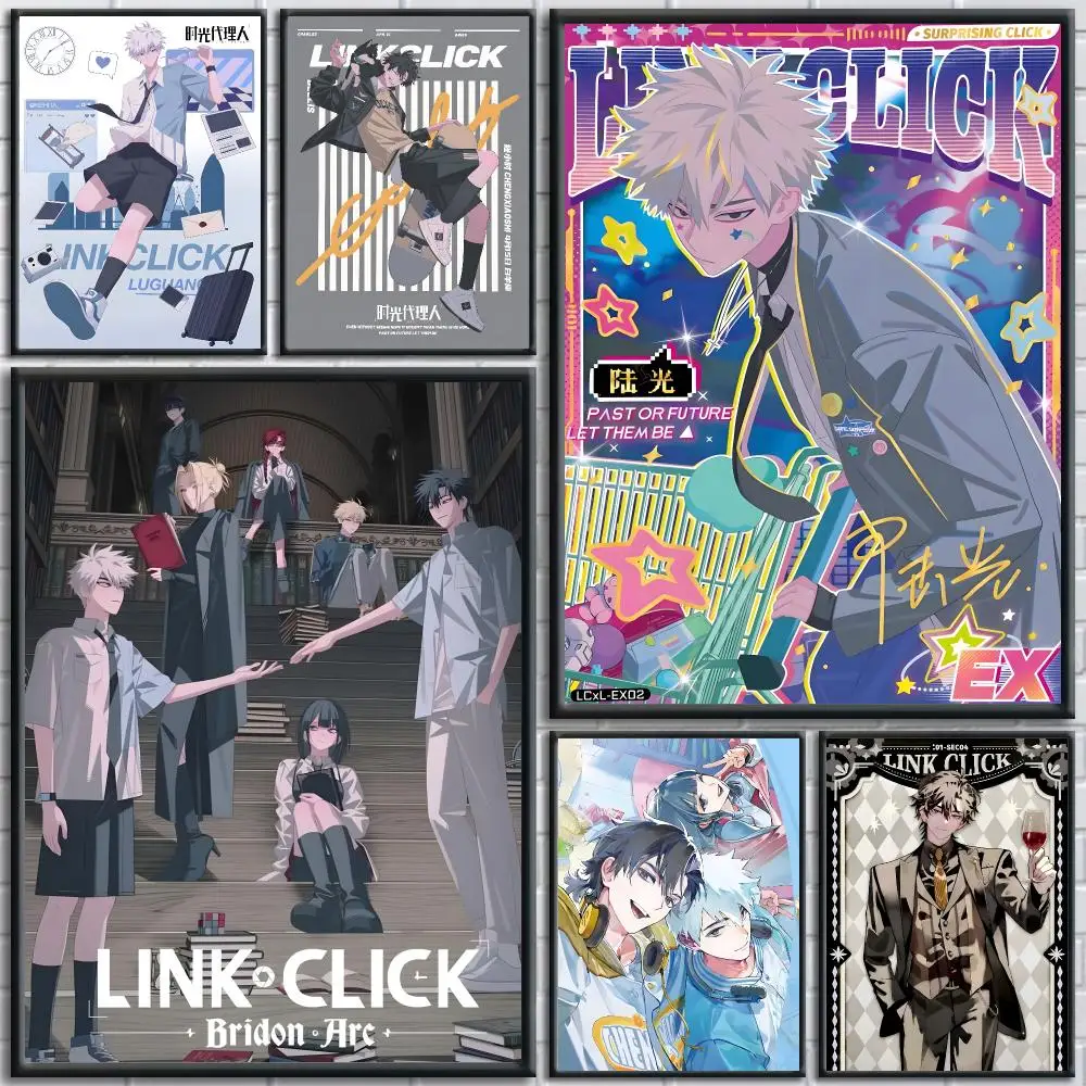 Link Click Anime Pop-Poster Gemälde Drucke Wandkunst Bild Film Raum Heim Bar Café Dekor Wandbild