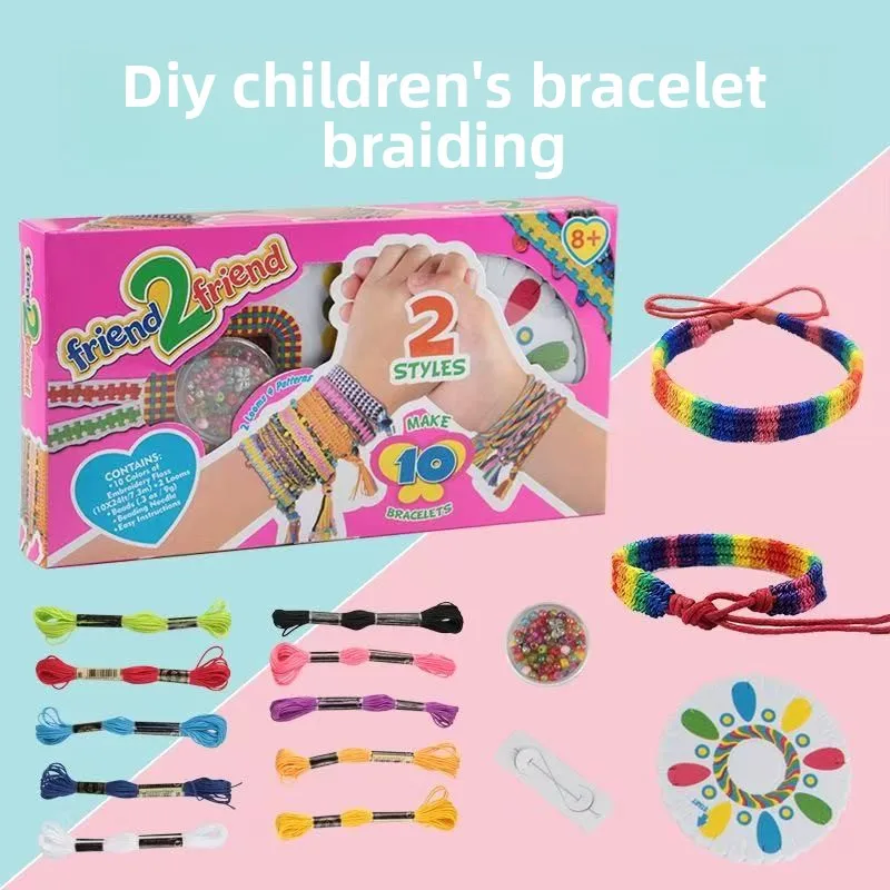 Zestaw do samodzielnego tworzenia bransoletek dla dziewczynek, zestaw do tworzenia biżuterii, zestaw artystyczny dla dzieci, zestaw do rękodzieła przyjaźni dla dziewczynek w wieku 5-12 lat, zabawki dla dziewczynek, prezent.