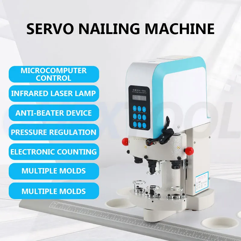 Fully Automatic Three Head Nail Fastening Machine Rivet Chicken Eye Buckle Installation Machine Buttoning Puncher Button Sewier
