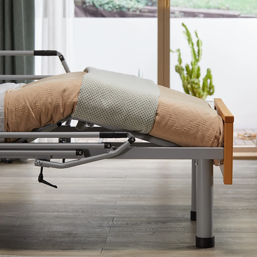 Wooden Hospital Bed for Home Use  2-Function Adjustable 170KG Capacity 180KG Safe Working