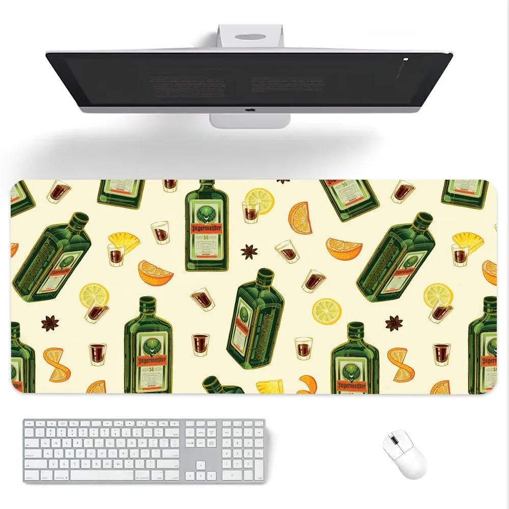 Fashion Drinks J-Jagermeister Mouse Pad Computer Laptop Gaming Office Wrist Guard Non Slip Keyboard Pad