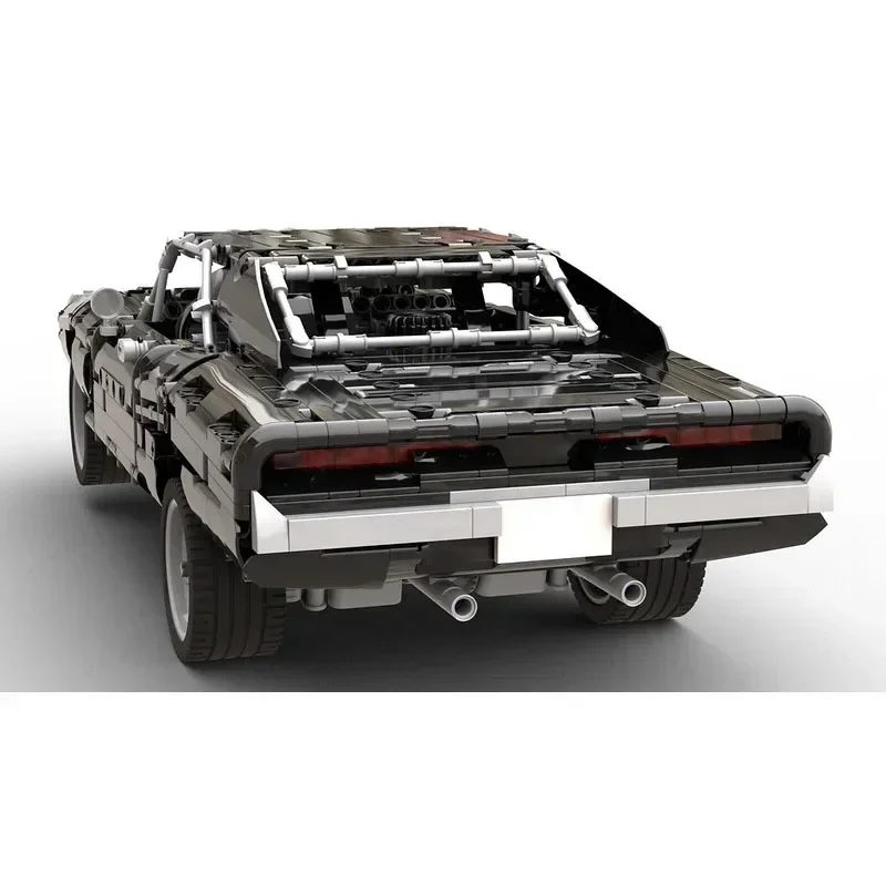 MOC-42308 filme noir esportes carro de corrida blocos de construção modelo 1388 partsmoc criativo meninos crianças aniversário blocos de construção brinquedo presentes