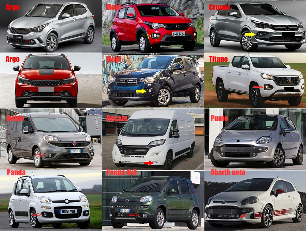 Upgrade Led DRL Angel Eye Fog Lights Lens 30W Halogen Fog Lamp For Fiat Argo 358 Mobi 341 Cronos 359 Panda Punto Doblo Ducato detail image 1