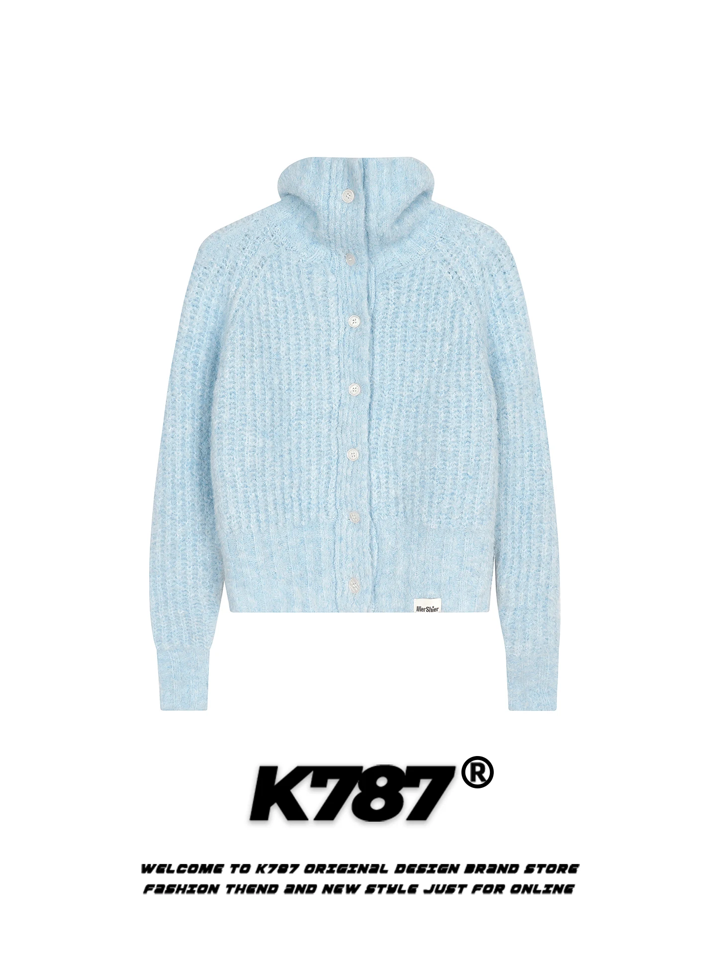 

K787 Американский уютный однотонный простой кардиган-свитер для женщин, осенне-зимний, повседневный, для работы и отдыха, вязаная верхняя одежда