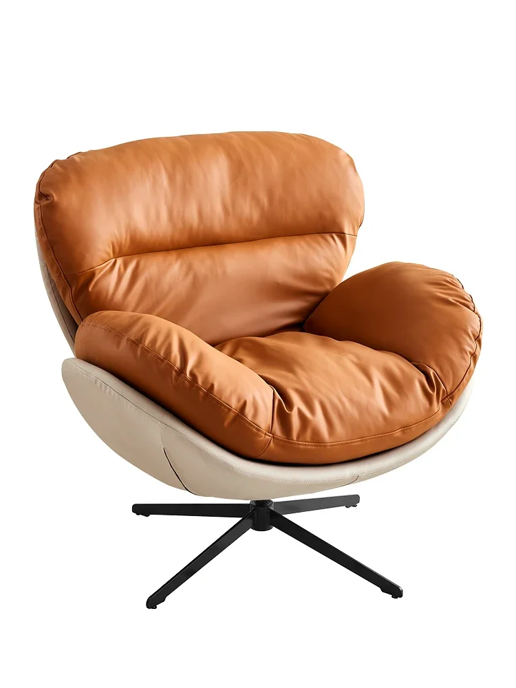 Rotating sofa chair, modern and simple home living room, balcony, bedroom, leisure chair, light luxury, lazy rocking chair