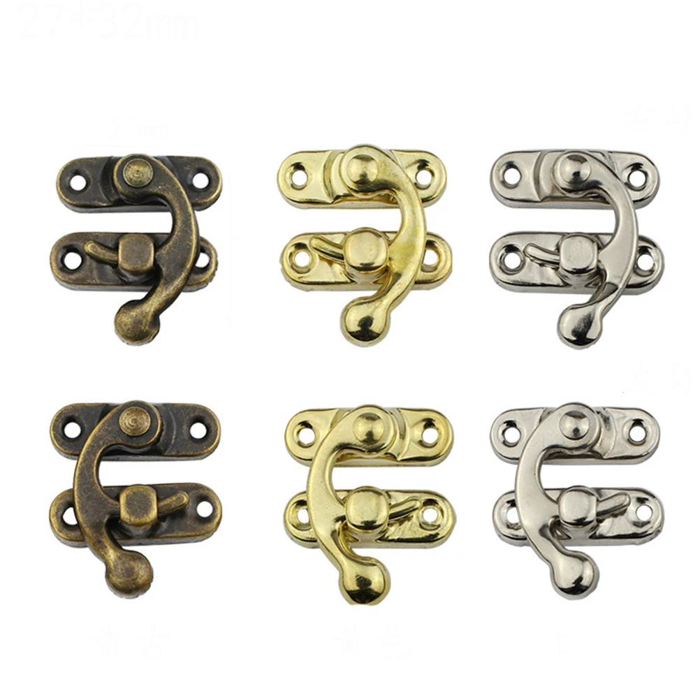 

30 Pcs Wooden Box Buckle Latch Hook Package Draw Lock Drawer Toggle Fittings for Boxes Clasp Hasps and Locks Spring
