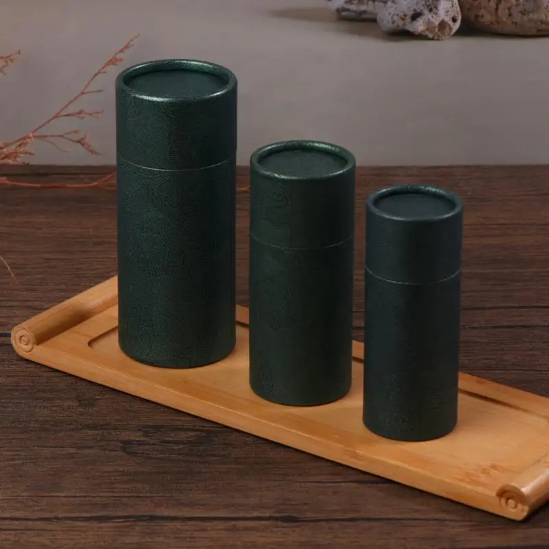 صندوق هدايا مستدير من الورق المقوى لمستحضرات التجميل صندوق تعبئة زجاجات الزيت العطري وأحمر الشفاه وتغليف العطور وصناديق أنبوب ورق الكرافت #3