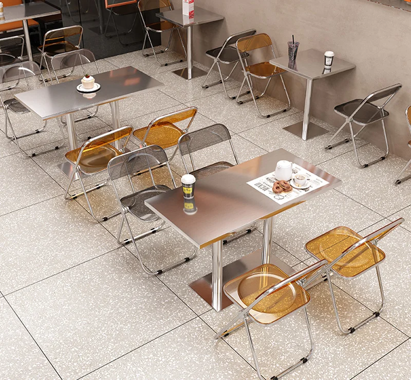 Tables et chaises de restaurant minimalistes modernes, meubles d'usine directe pour salle à manger, utilisation 73