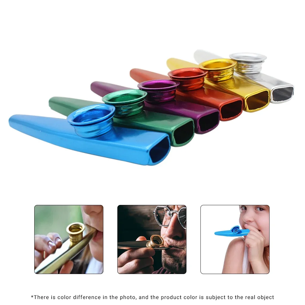 1/5/10 PCS Alloy Lightweight Kazoo Aluminum For Kid Music Lovers 6 Colors Optional Beginner Kazoos