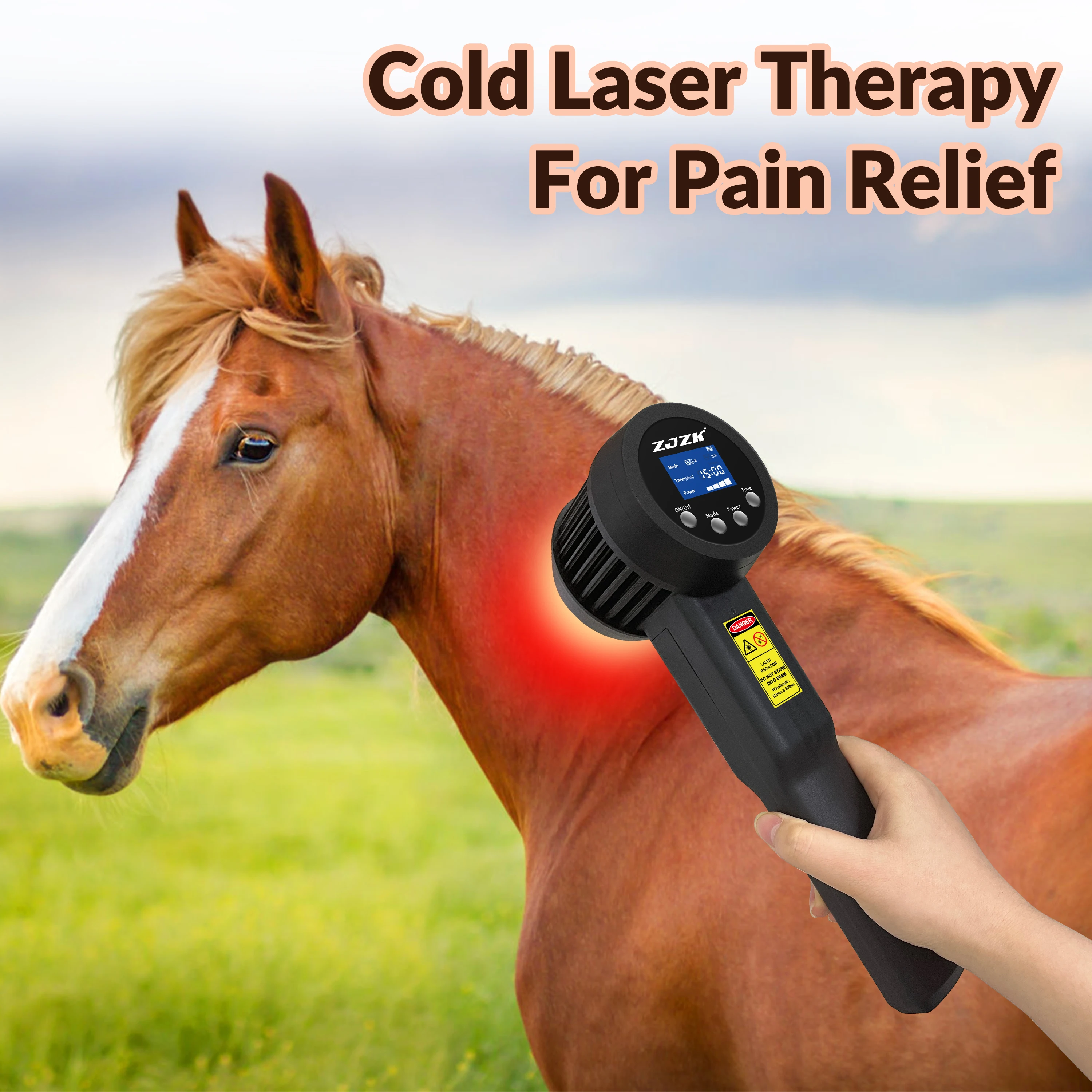 

ZJZK Laser Health Class Iv Laser 660nmx1диоды + 808nmx10диоды + 905nmx4диоды для боли в спине, запястье, в острых ортопедических состояниях