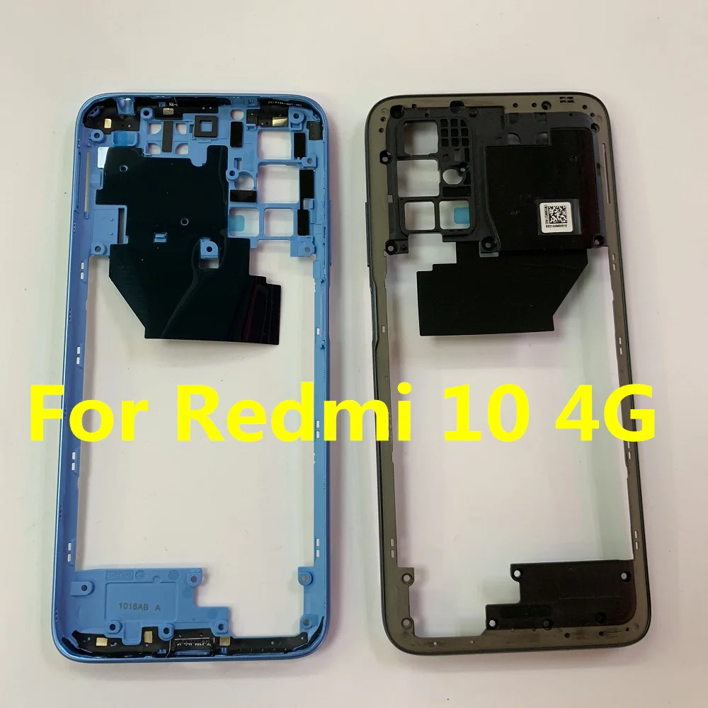 

For Xiaomi Redmi 10 4G Frame With Volume Button Front Housing Middle Bezel Chassis Shell Redmi 10 2021 Replacement