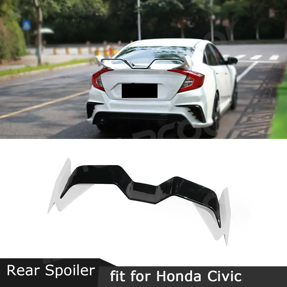 

JMCARCOOL Gloss Black Rear Trunk Lip Spoiler Boot Wing For Honda Civic 10th Sedan 4 Door 2016-2020 External Car Styling