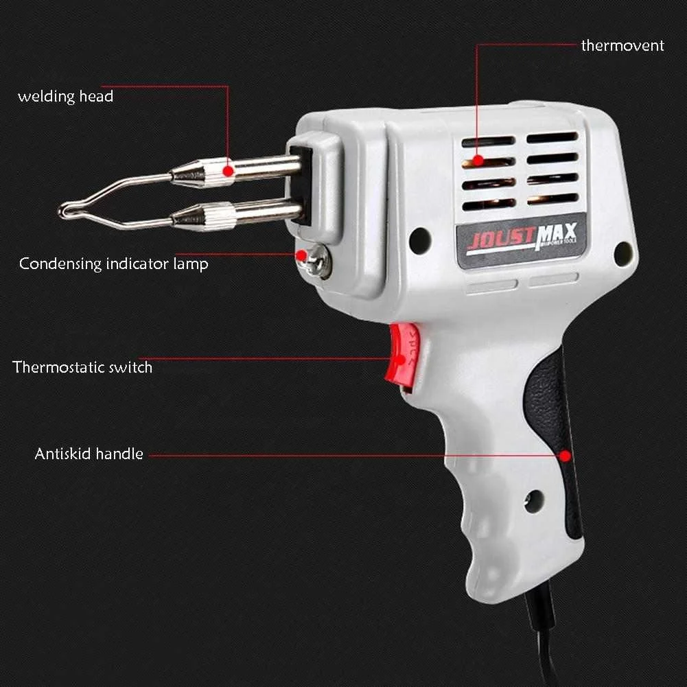 Imagem -03 - Plugue da ue Automático Ferro de Solda Elétrica Estanho Arma Iluminação Aquecimento Rápido Estação Retrabalho Fio Solda Ferramenta Reparo 100w