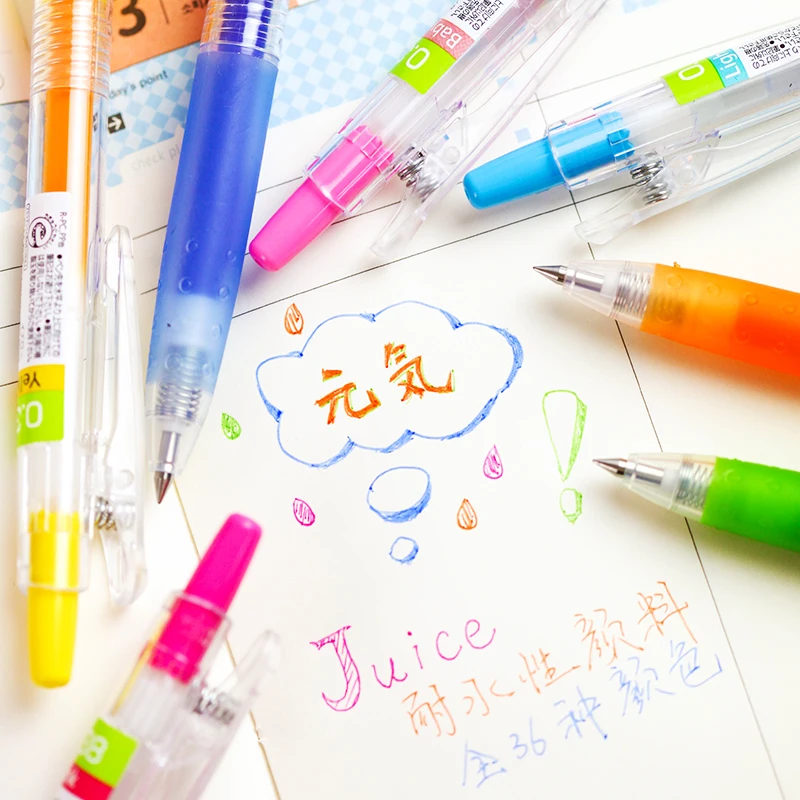 Pilot Juice Pen Gel Pen Color Note-taking Hand Black Rollerball Pen 0.38/0.5mm Kawaii Japanese Stationery Office School Supplies