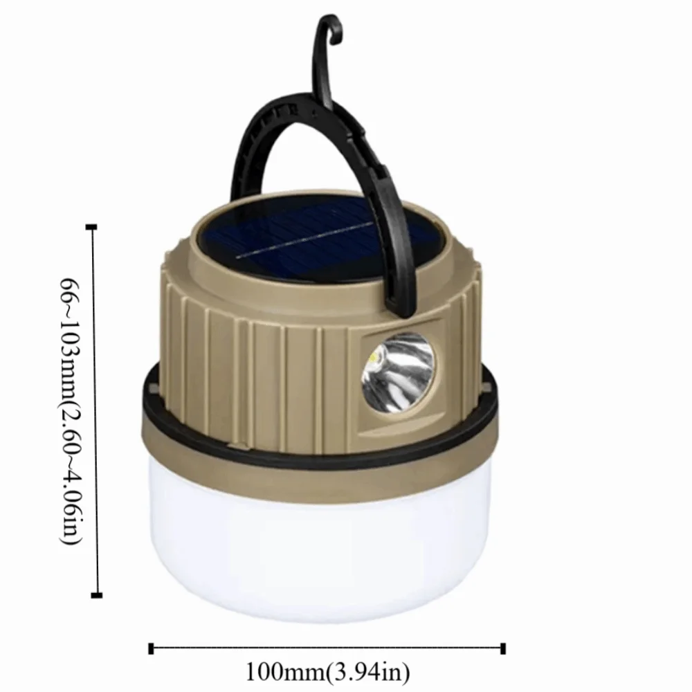 USB Rechargeable Solar Camping Light Waterproof LED Portable Emergency Lamp Foldable Adjustment Outdoor Lanterns Barbecue