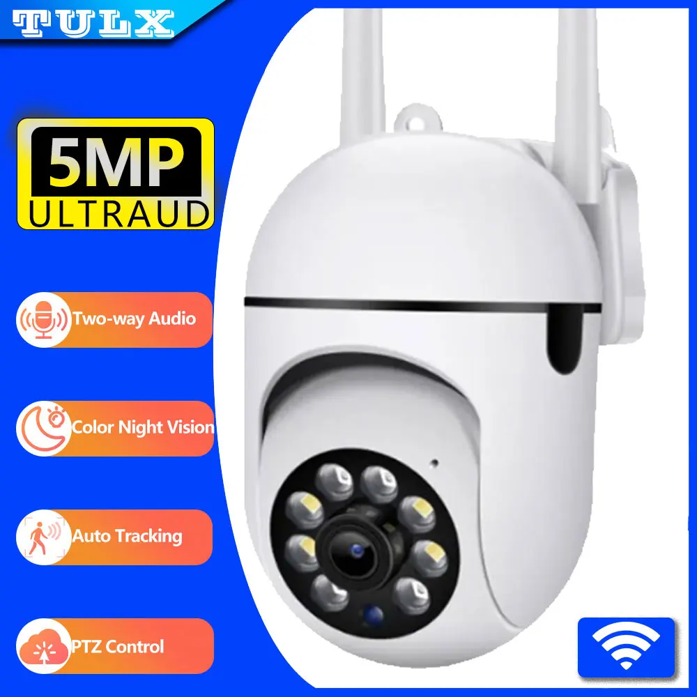 

LZJV 2.4/5G WIFI Wireless Security Monitor Camera Color Night Vision Outdoor IP66 Waterproof Smart Home CCTV HD Surveillance Cam