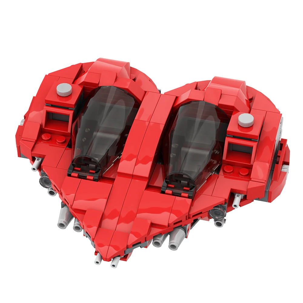 MOC Herz-class split/tandem interceptor Building Blocks Pata'Herz-class exploration craft Bricks Set DIY Toy For Children Gift