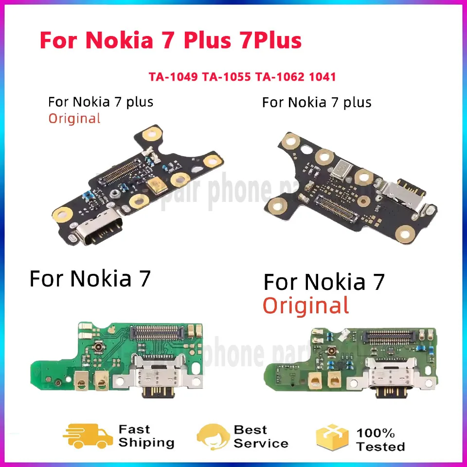 Charger Charging Port Dock Connector USB Flex Port Cable Board Original New For Nokia 7 Plus 7Plus TA-1049 TA-1055 TA-1062 1041