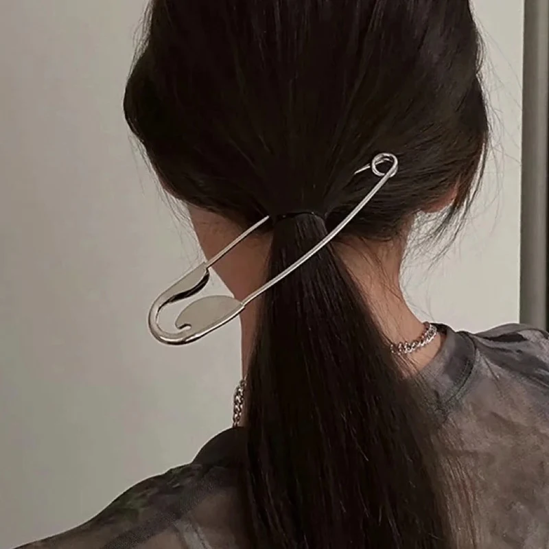 Simple Big Size Brooch Pin Women Hair Clip Brooch Buckles Jeans Fixed Suit Clothing Waist Clip Lady Waist Tighting Pins Jewelry