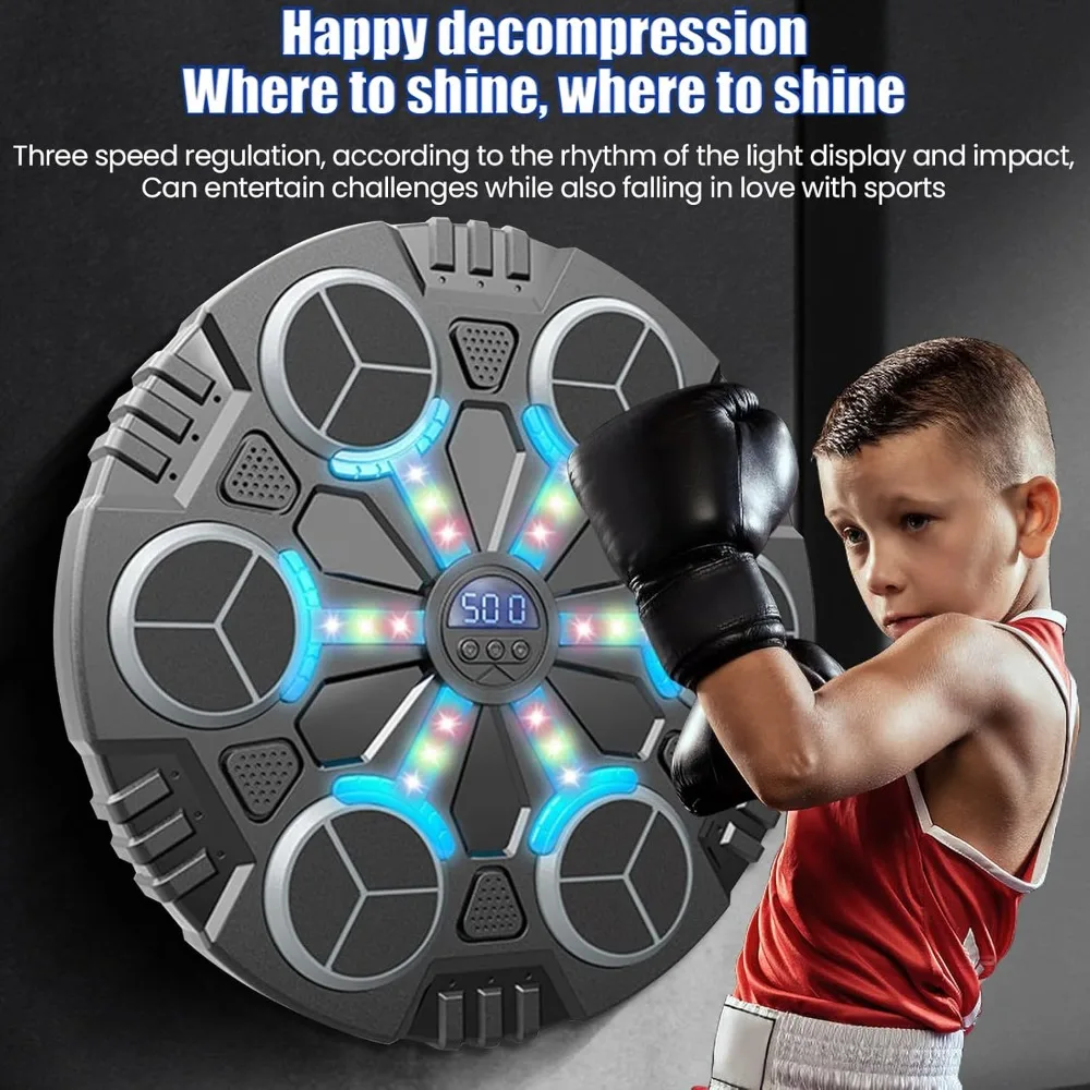 

New Reaction Exercise Smart Music Boxing Machine Black/Pink Plastics Reaction Training Circle Boxing Wall Target Home