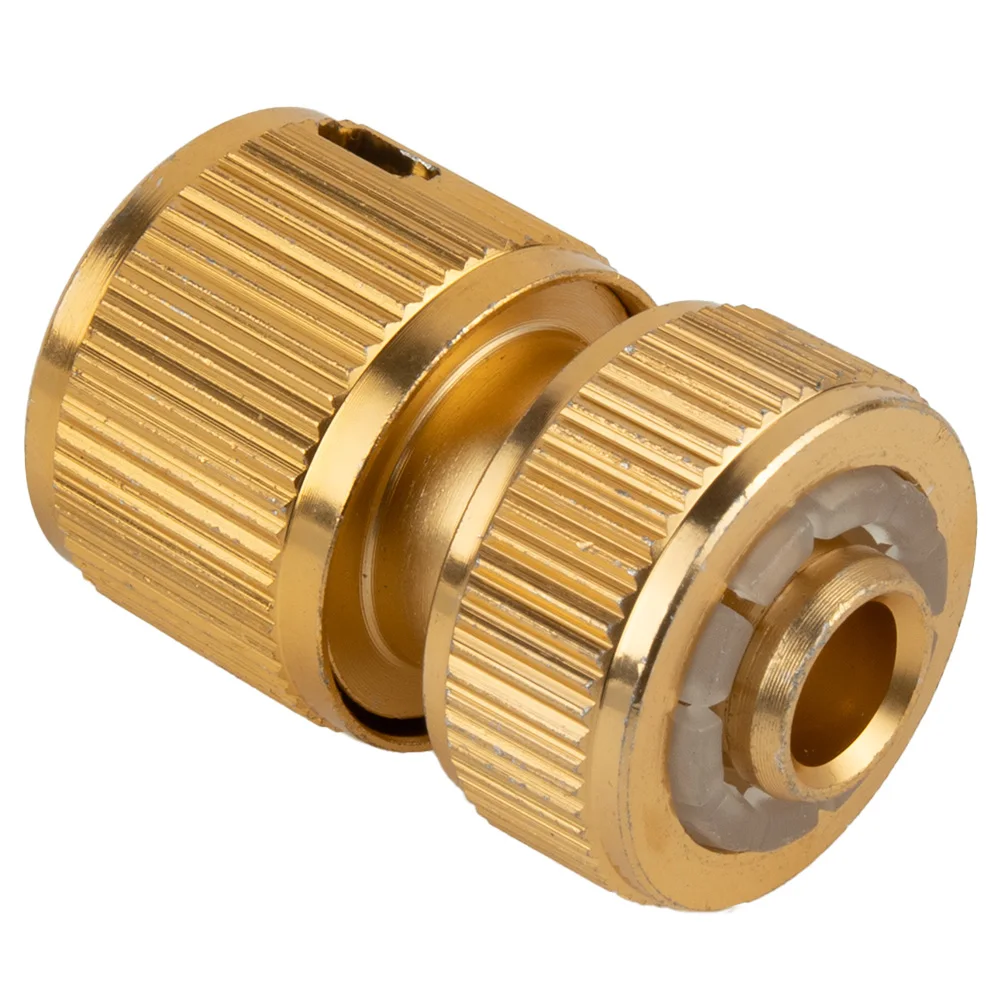 

1/2in Garden Aluminum Copper Hose Connector Nipple Water Stop Coupler Garden Water Pipe Quick Pipe Connector Replacement Part