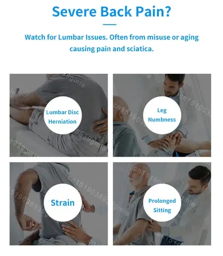 Imagen 2 del producto Camilla de espalda ajustable terapia Cervical hombro alivio del dolor de espalda Yoga Fitness cintura masajeador relajación muscular Corrector de postura