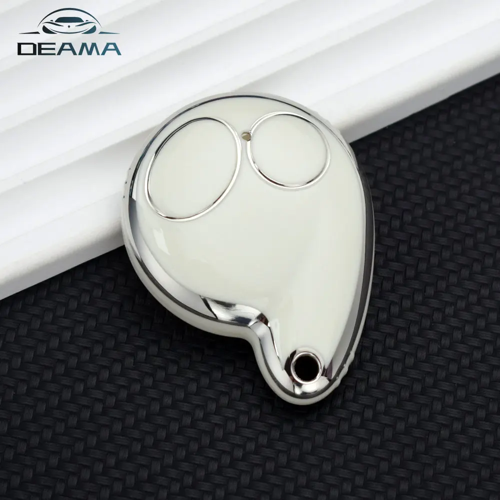 Soft TPU 2 Button Remote Smart Key Shell Fob Case for Toyota for Cobra Alarm 7777 1046 3196 Keyless Protector Keychain